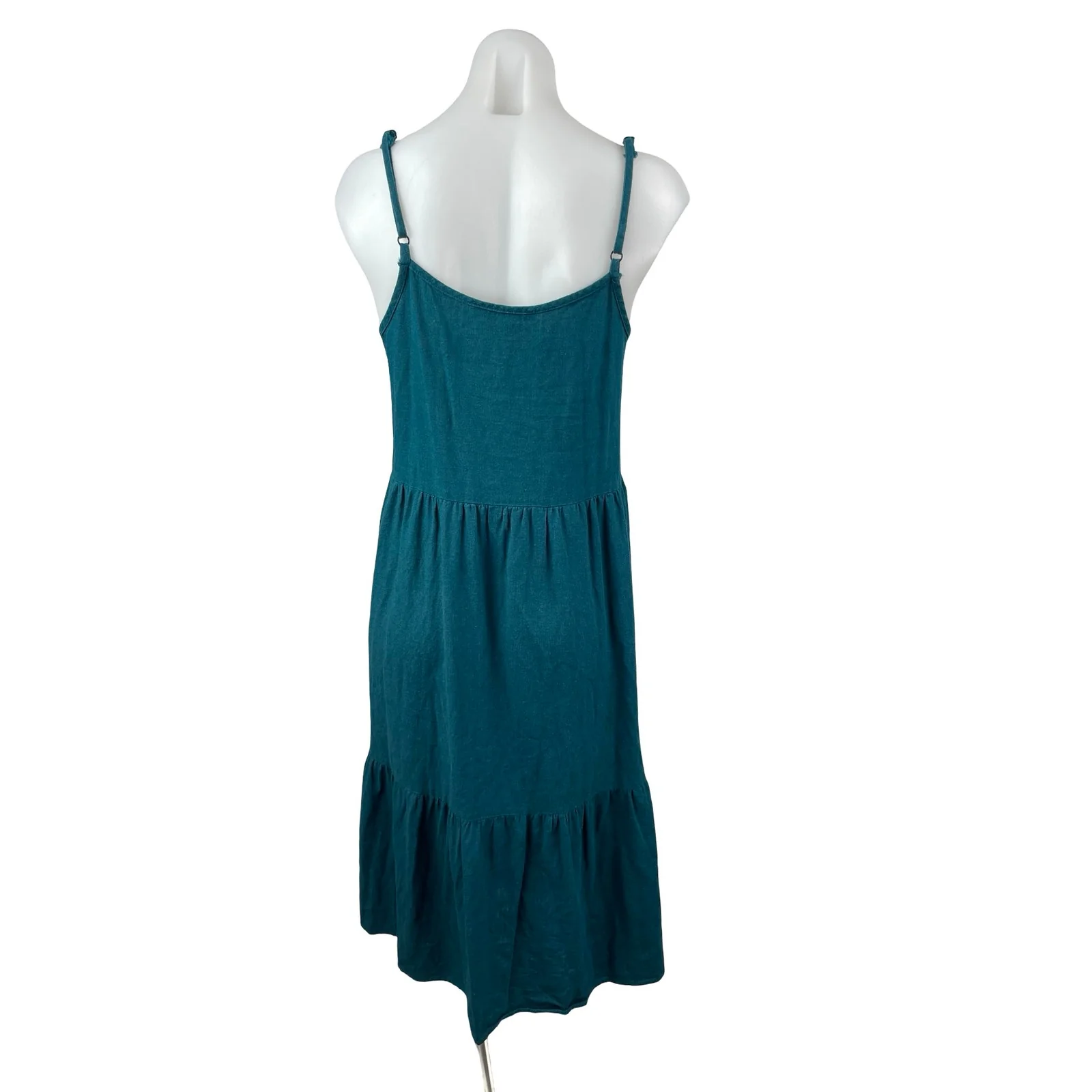 Urban Outfitters Urban Renewal Eco Linen Sleeveless Tiered Midi A-Line Dress S/M - Image 4