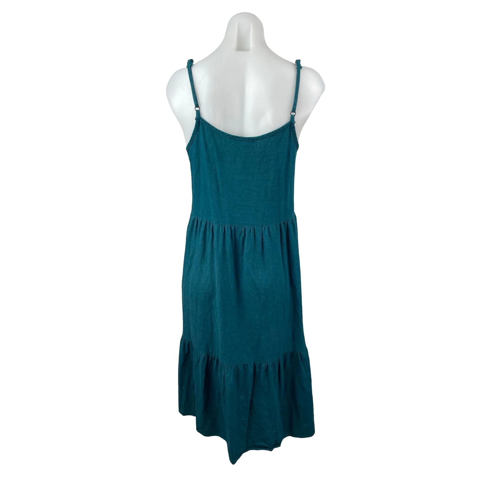 Urban Outfitters Urban Renewal Eco Linen Sleeveless Tiered Midi A-Line Dress S/M - Image 5