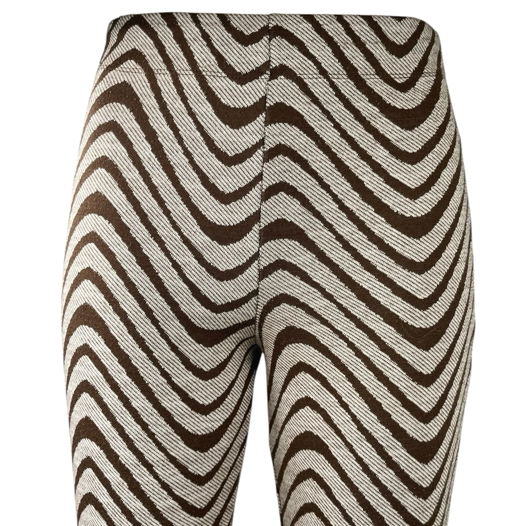Urban Outfitters Women's Brown Beige Bryn Pull On Bootcut Flared Pants Size S - Image 4