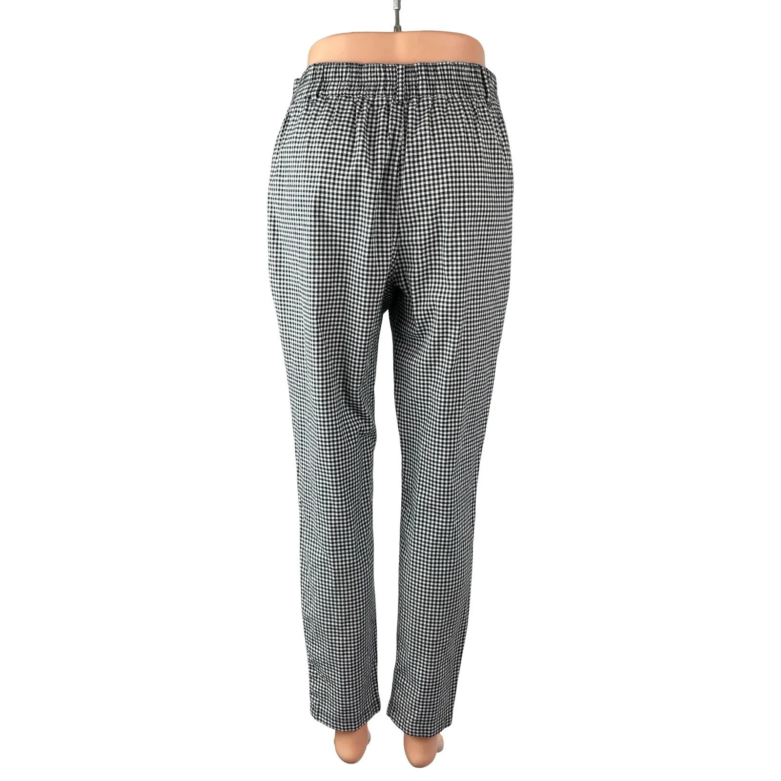 Urban Outfitters Womens Gingham Check Plaid Loose Tapered Trousers Dress Pants S - Image 4