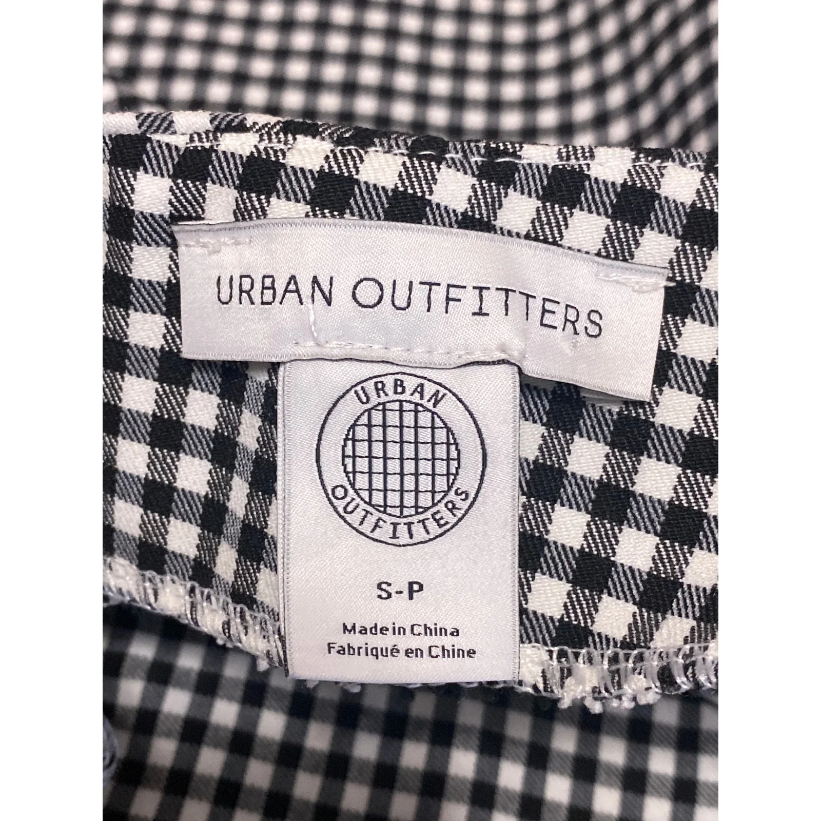 Urban Outfitters Womens Gingham Plaid Check High Rise Mini Flare A-Line Skirt S - Image 5