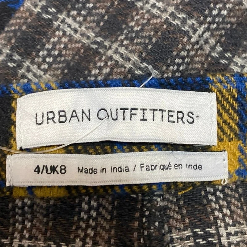 Urban Outfitters Women's Multicolor Plaid Patchwork Wide Leg Trousers Pants 4 - Image 4