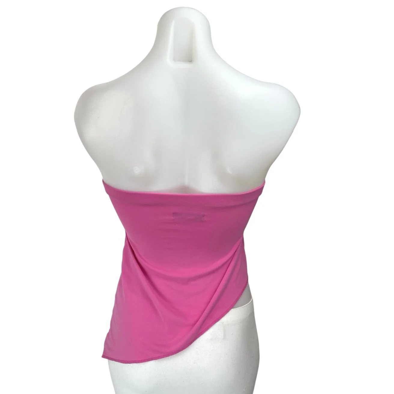 Urban Outfitters Women's Pink Strapless Sleeveless Asymmetric Bandeau Tube Top M - Image 2
