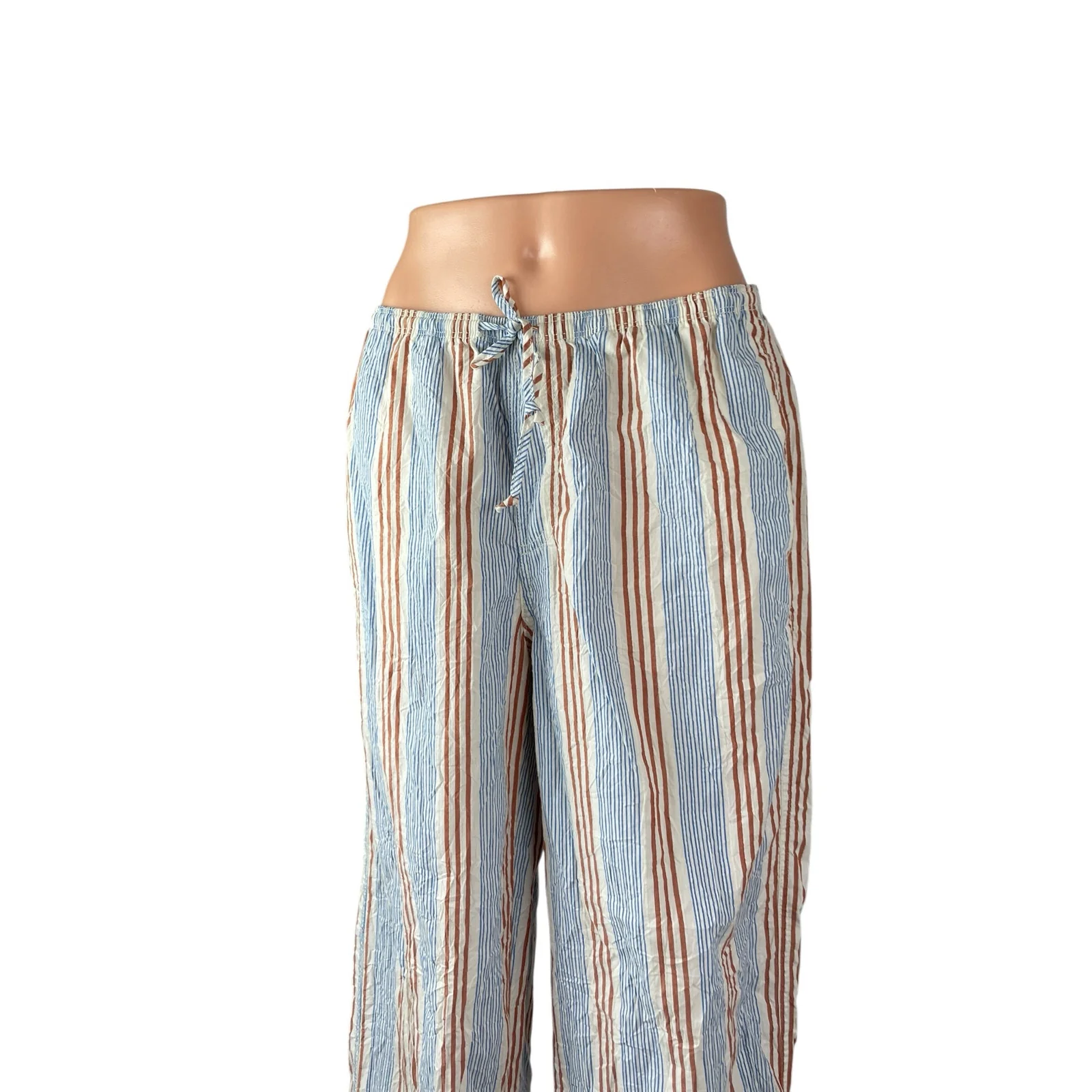 Urban Outfitters Women's Stripes High Rise Palazzo Wide Leg Trousers Pants Sz M - Image 2