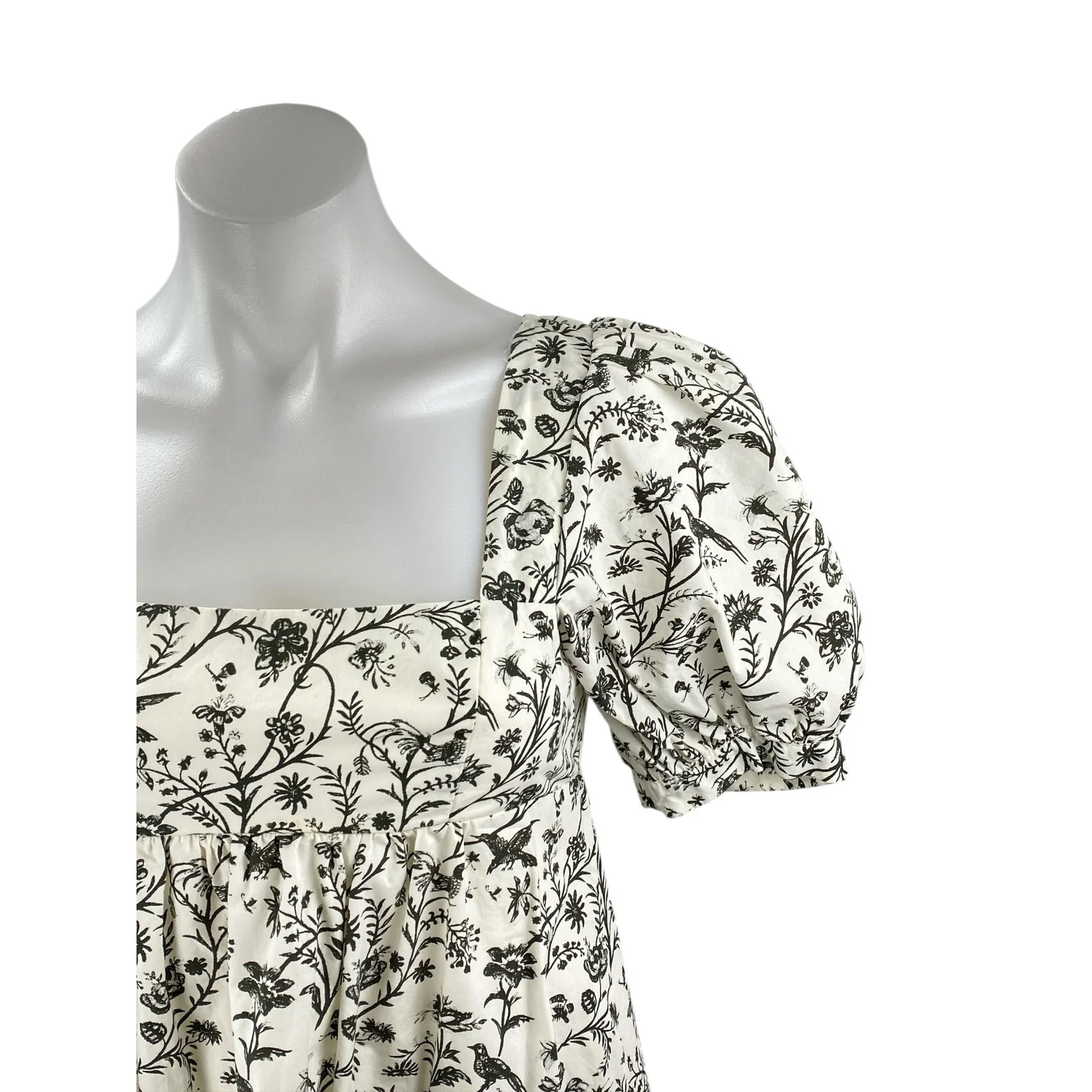 Urban Outfitters X Laura Ashley Penelope Black White Babydoll Mini Dress Size XS - Image 2