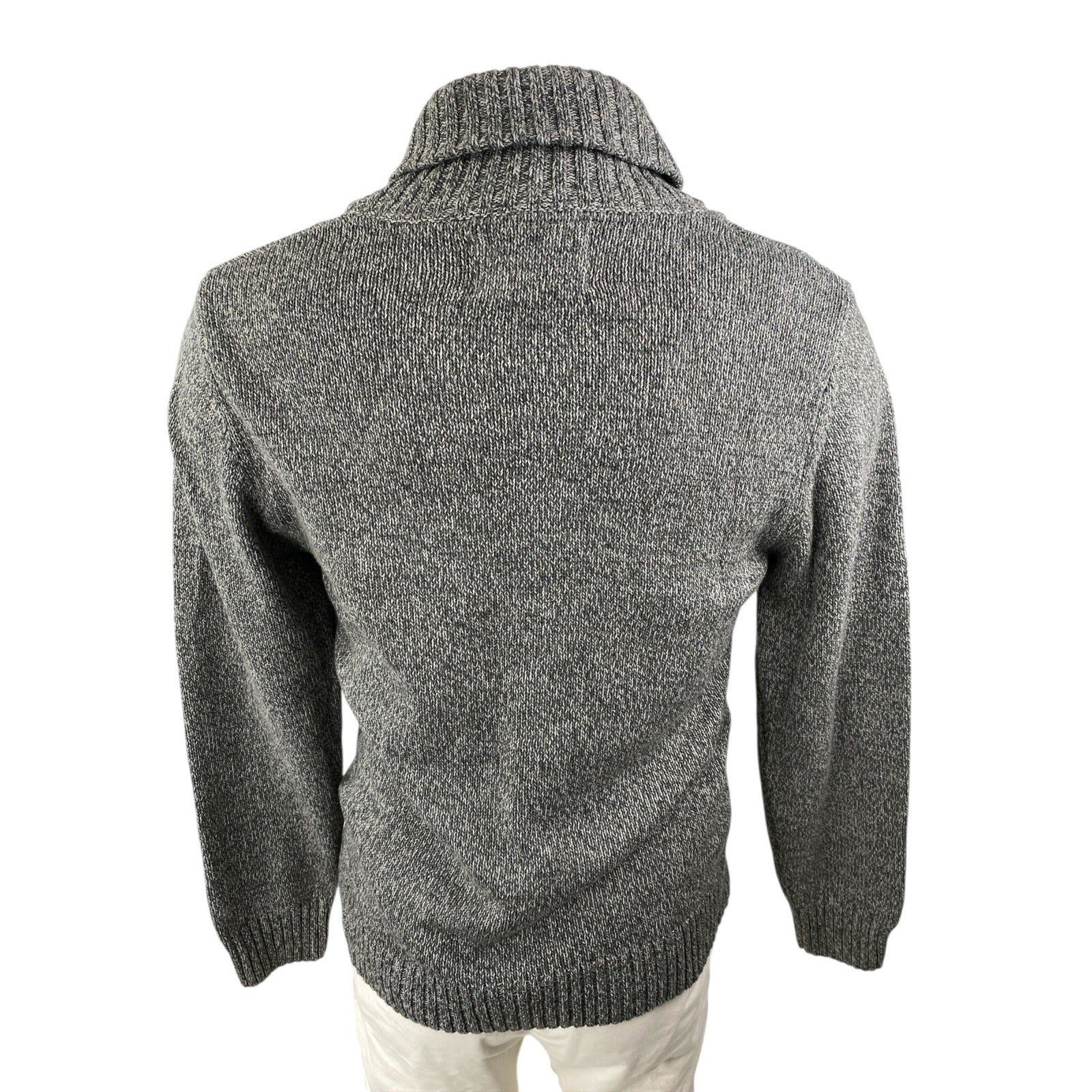 Urban Pipeline Men's Gray Ribbed Knit Collared Long Sleeve Sweater Top Size L - Image 2