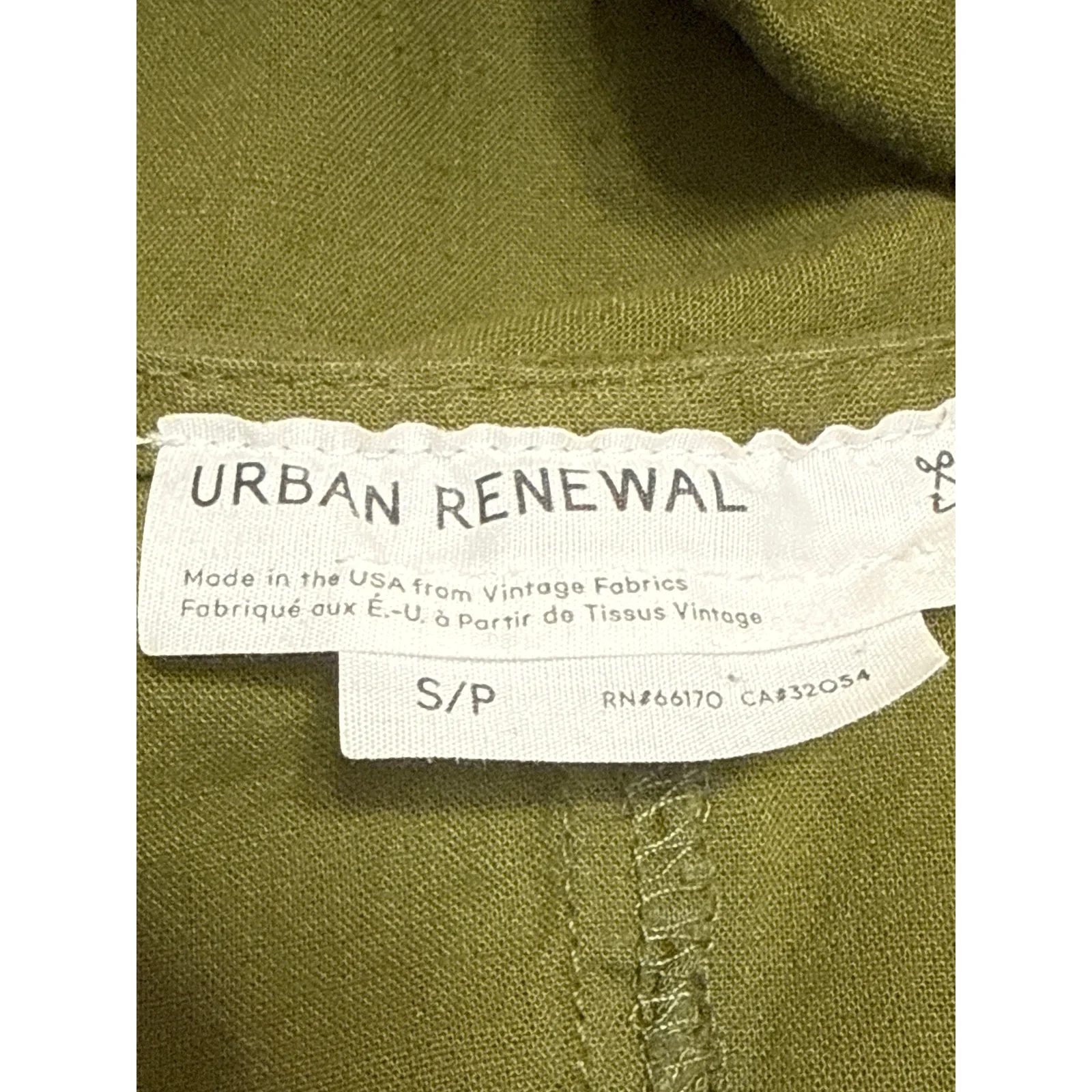 Urban Renewal Green Linen Sleeveless Tie Tiered Tank Cami A Line Midi Dress Sz S - Image 4