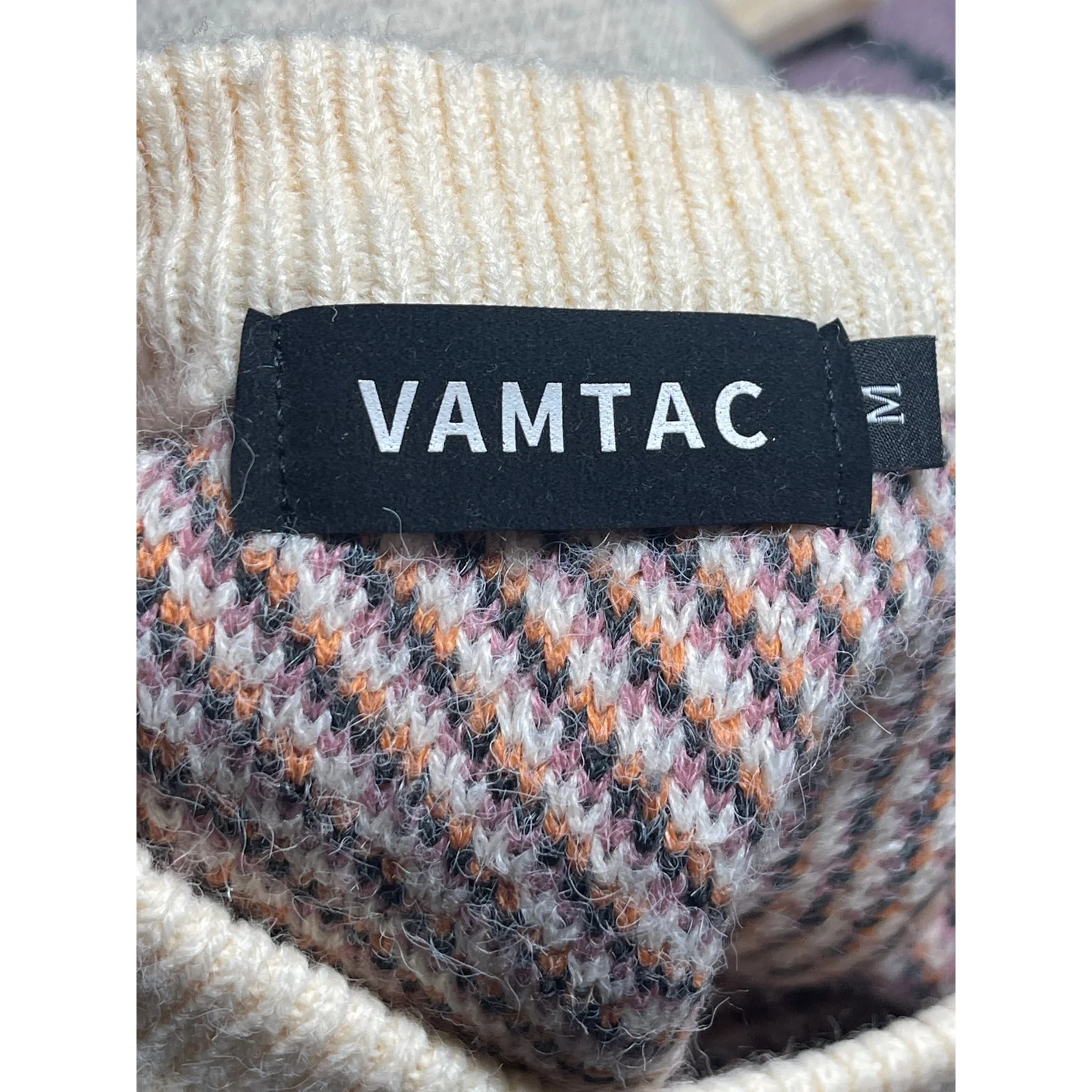 Vamtac Men's Multicolor Dinosaur Crew Neck Long Sleeve Sweatshirt Sweater Top M - Image 3
