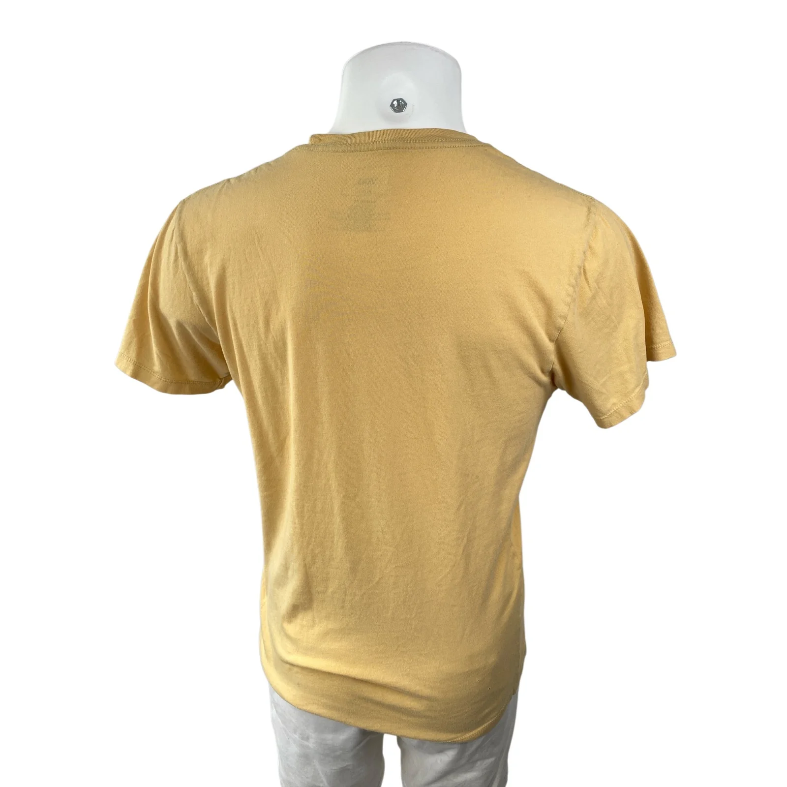Vans Men's Yellow Logo Short Sleeve Crew Neck Custom Fit T Shirt Tee Top Size M - Image 4