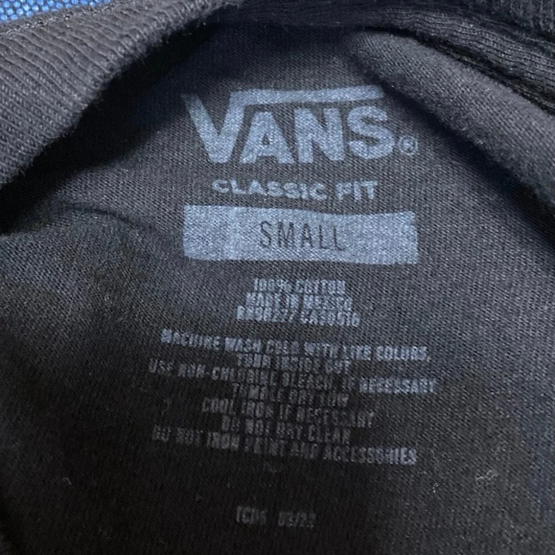 VANS Off The Wall Black Short Sleeve Crewneck Graphic Tee T-Shirt Top Size S - Image 5