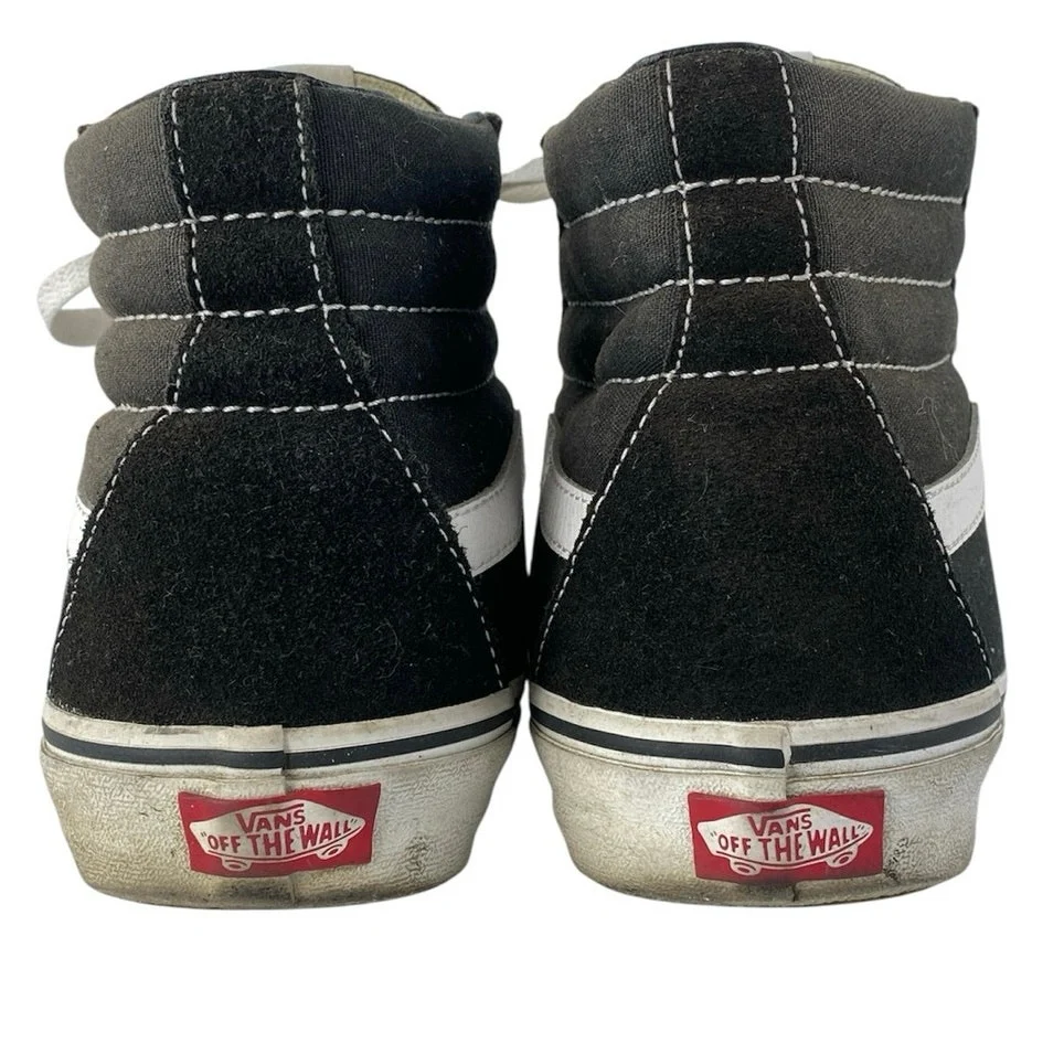 Vans Sk8-Hi Men's Black Side Stripe Lace Up Athletic Skateboard Sneakers Shoes 7 - Image 3