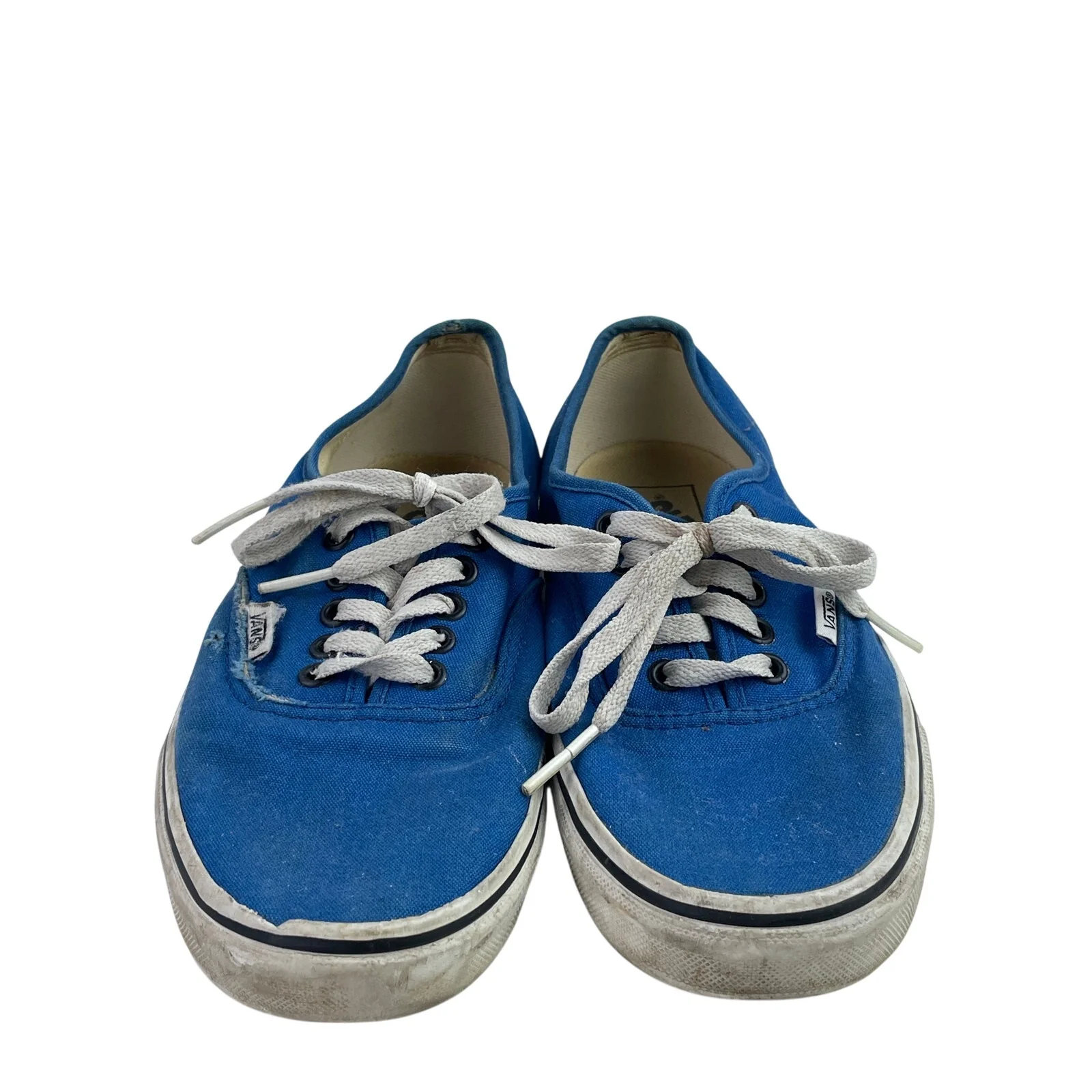 Vans Unisex Blue Lace Up Canvas Low Top Rubber Casual Flat Sneakers Shoes Size 8 - Image 2