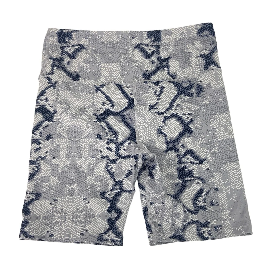 Varley Gray Snake Animal Print Mid Rise Activewear Fitness Gym Biker Shorts Sz S - Image 2