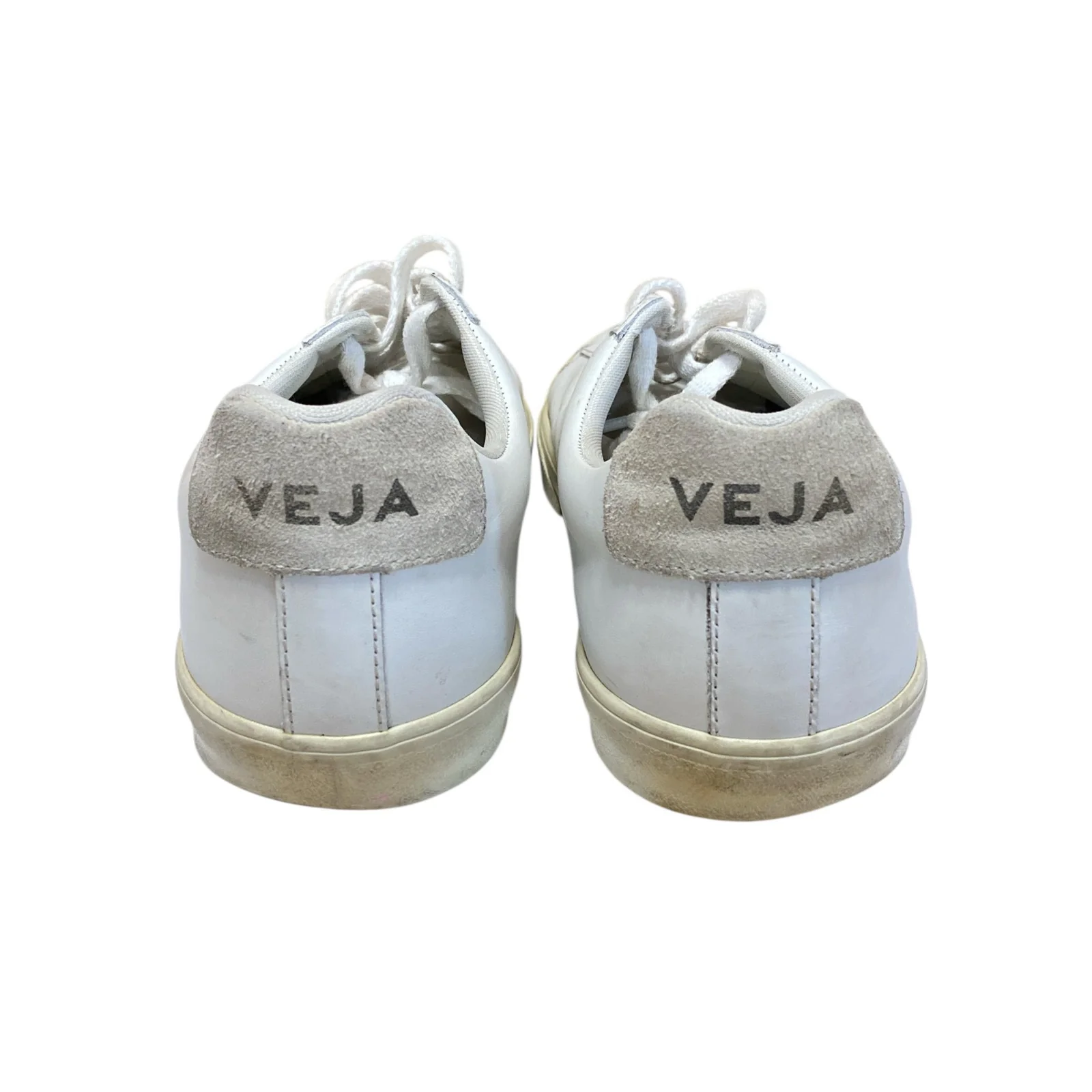 Veja Esplar Women White Leather Lace Up Low Top Athletic Sneakers Shoes Size 9.5 - Image 2