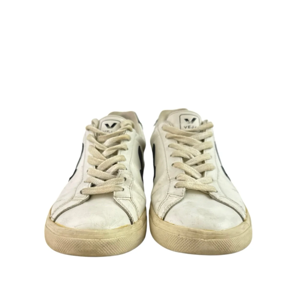 Veja Esplar Women's White Leather Logo Low Top Lace Up Athletic Sneakers Shoes 9 - Image 2