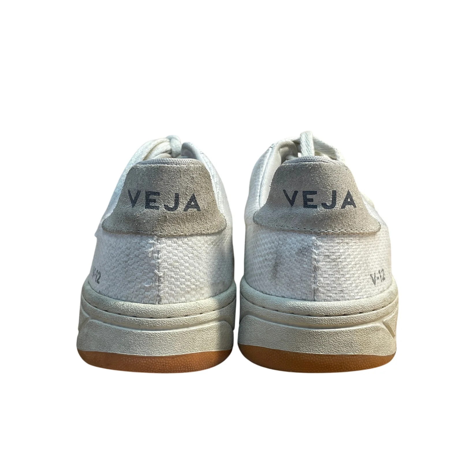 Veja V-12 Women's White Gray Suede Leather Lace Up Low Top Sneakers Shoes 9 - Image 3