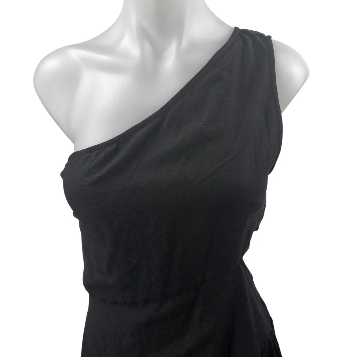 Venus Women Black One Shoulder Sleeveless Cutout Waist Midi A Line Dress Size 2 - Image 3
