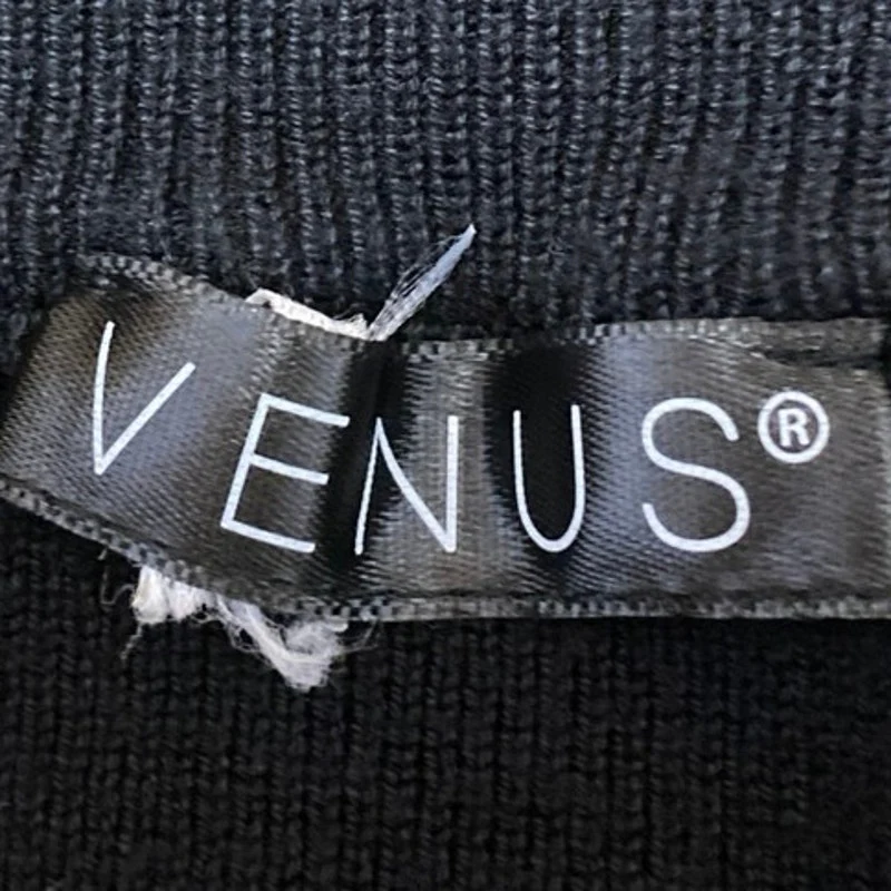 Venus Women's Black Sleeveless Tie Hem Ribbed Knit Cami Camisole Tank Top Size S - Image 3