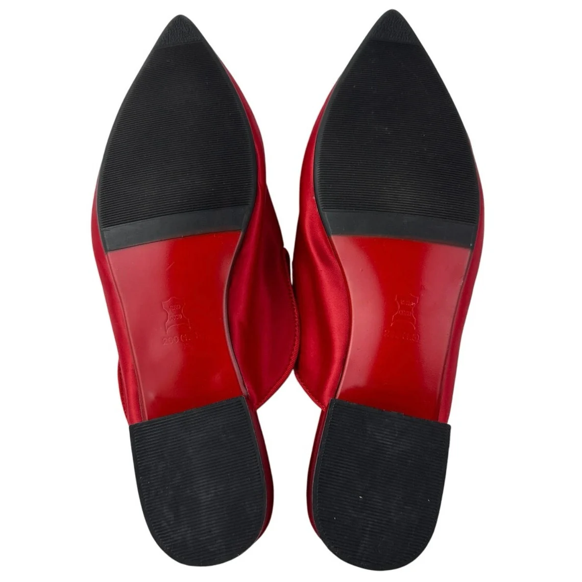 Veowalk Swallow Womens Red Embroidered Satin Pointed Toe Slip On Flats Size 7 - Image 4