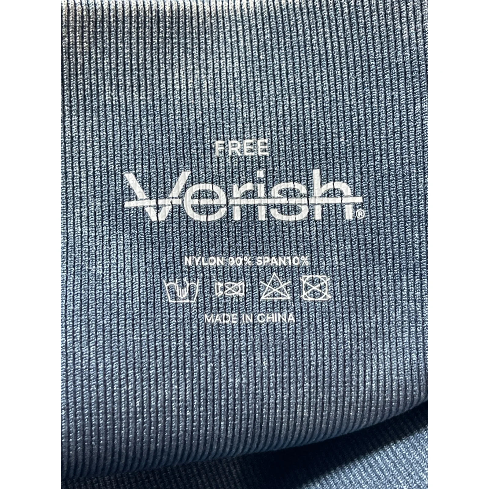 Verish Alltension Blue Gray Ribbed Flare Activewear Yoga Leggings Pants Sz XS/S - Image 6