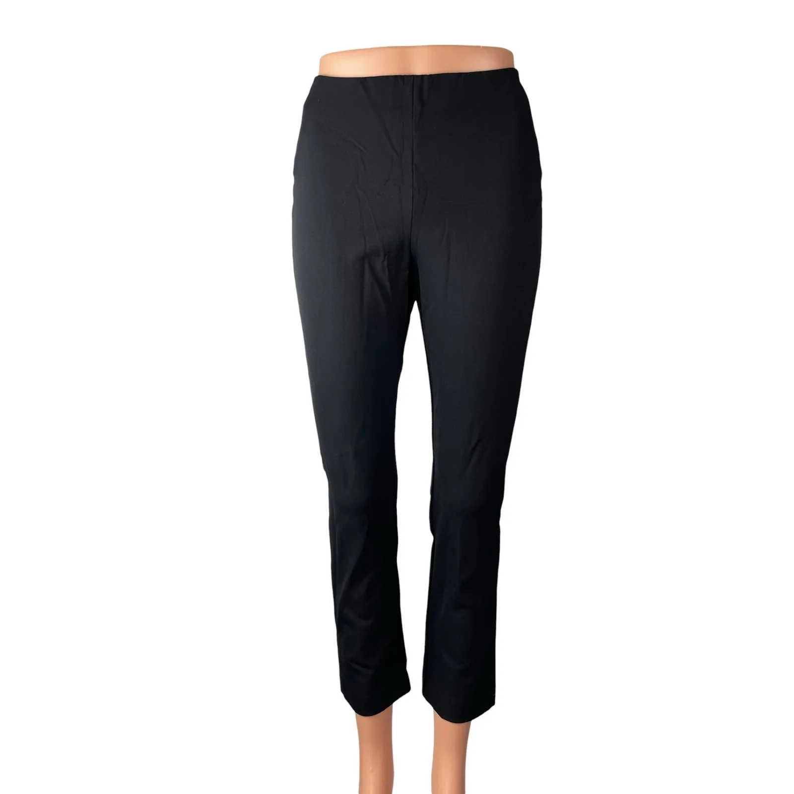 Veronica Beard Women's Black High Rise Slim Straight Trousers Dress Pants Size 8