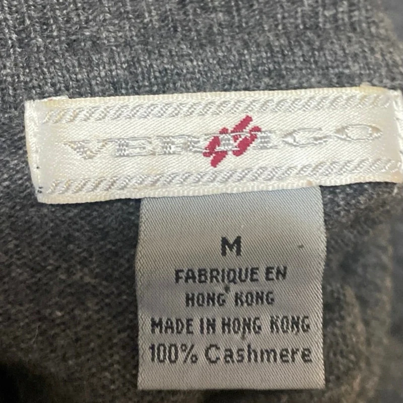 Vertigo 100% Cashmere Women's Gray Turtleneck Long Sleeve Pullover Sweater Top M - Image 3