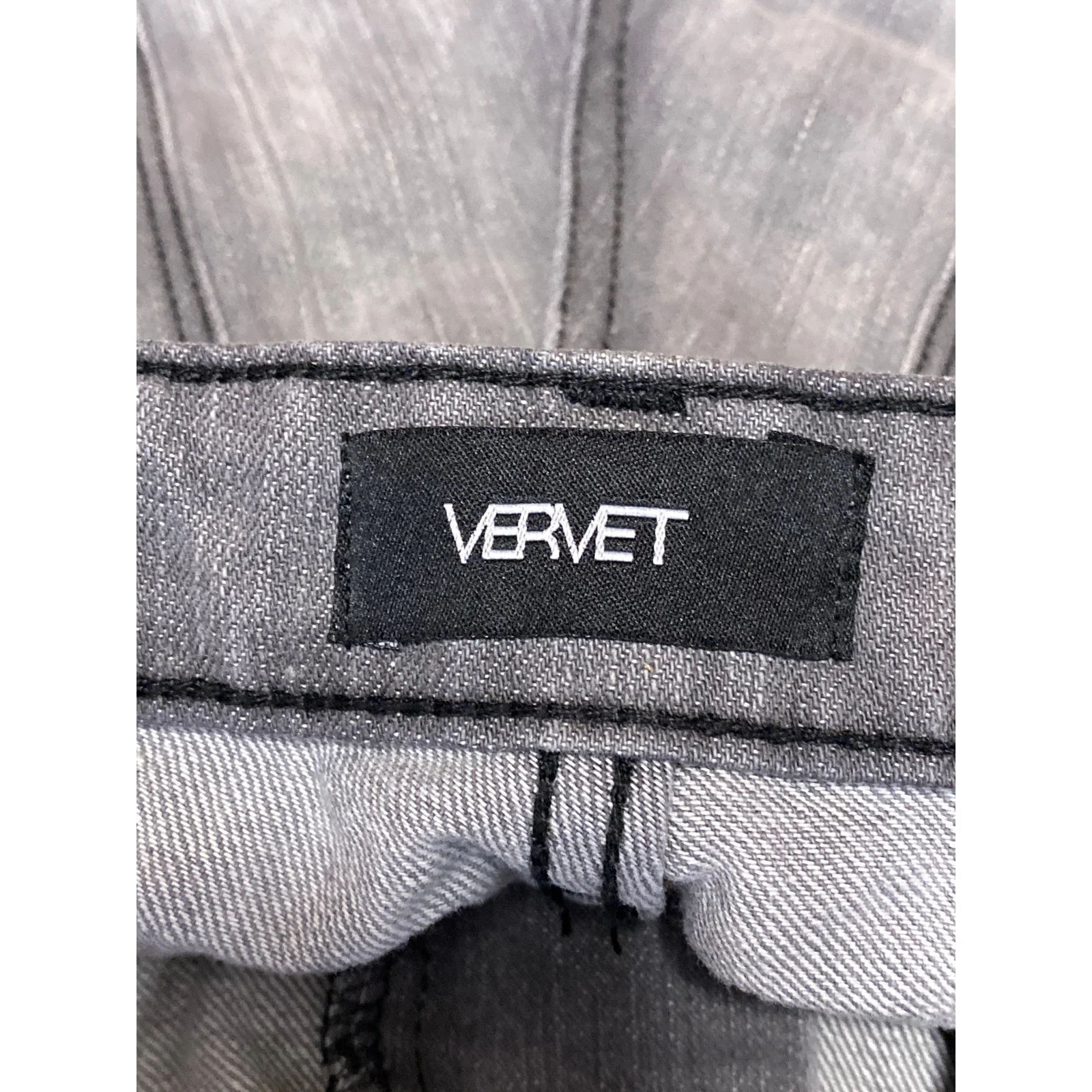 Vervet Womens Black Washed Distressed High Rise Cutout Denim Jean Shorts Size 28 - Image 5