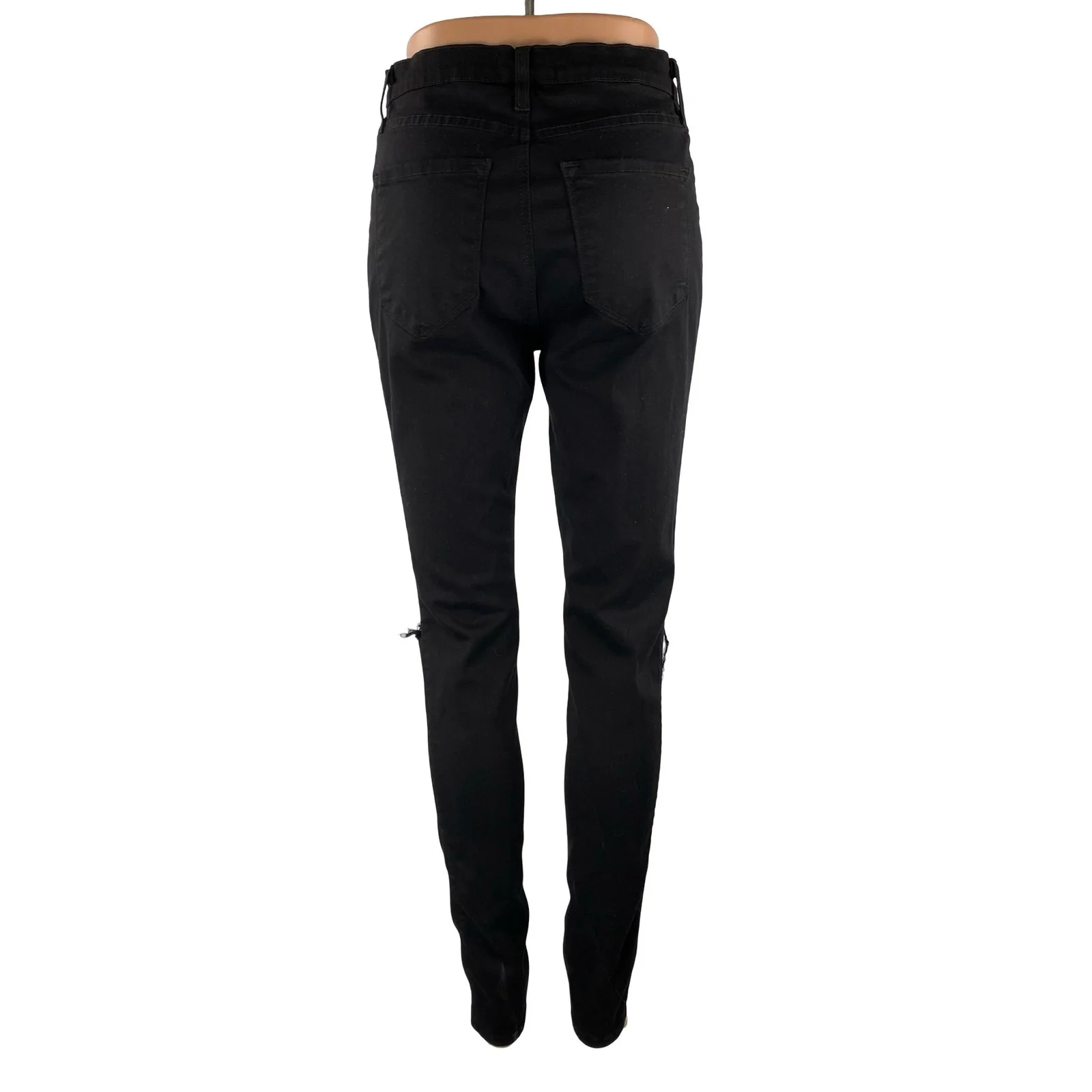 Vibrant M.I.U Women's Black High Waisted Distressed Skinny Denim Jeans Size 30 - Image 4