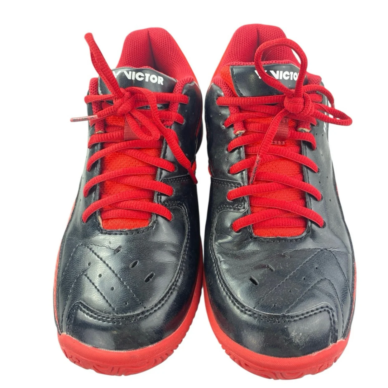 Victor A102 Women's Red Black Lace Up Low Top Badminton Sneakers Shoes Size 8.5 - Image 2
