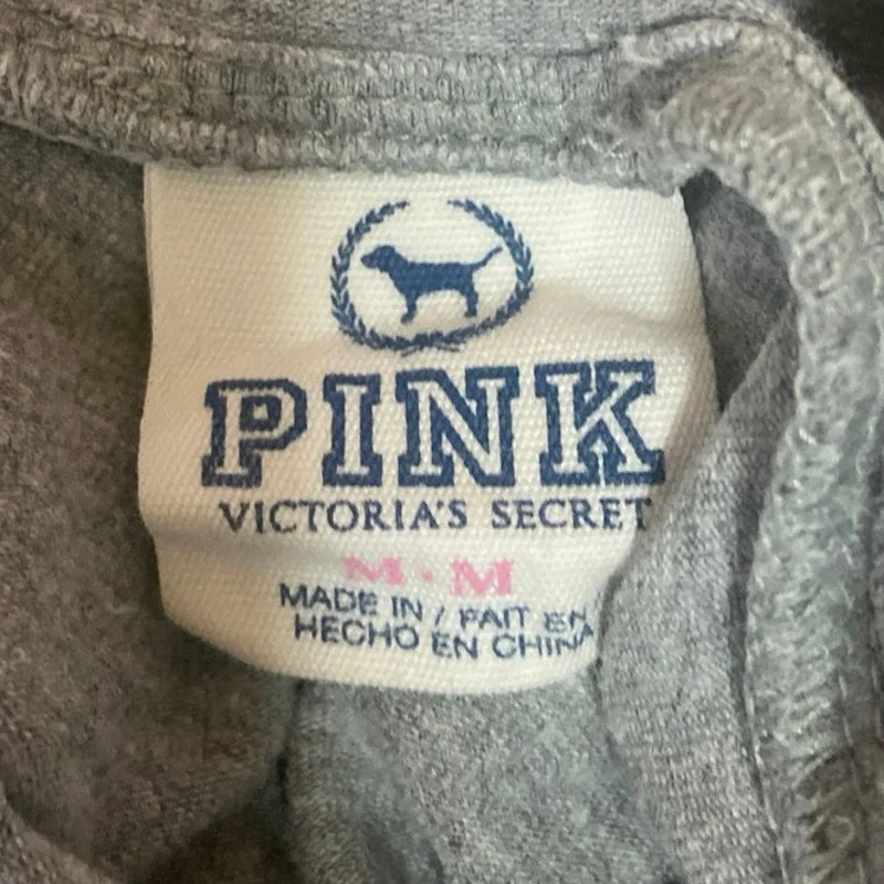 Victoria’s Secret PINK Gray Stretch Faux Zip Pocket Mini Straight Pencil Skirt M - Image 4