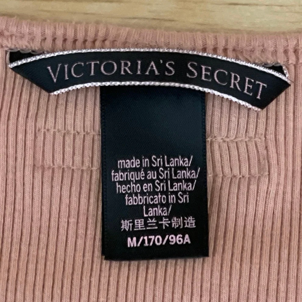 Victoria's Secret Brown Long Sleeve Ribbed Knit Sculpt Stretch Crop Top Size M - Image 5