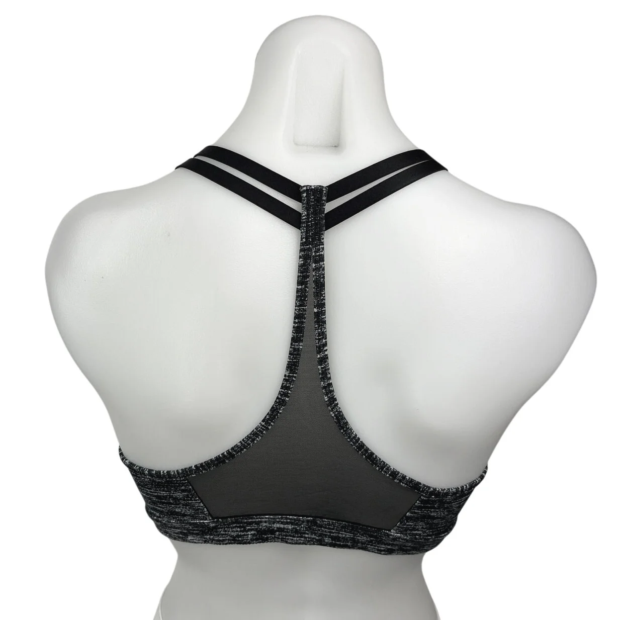 Victoria's Secret Gray Strappy Racerback Athletic Fitness Sports Bra Tank Top M - Image 2