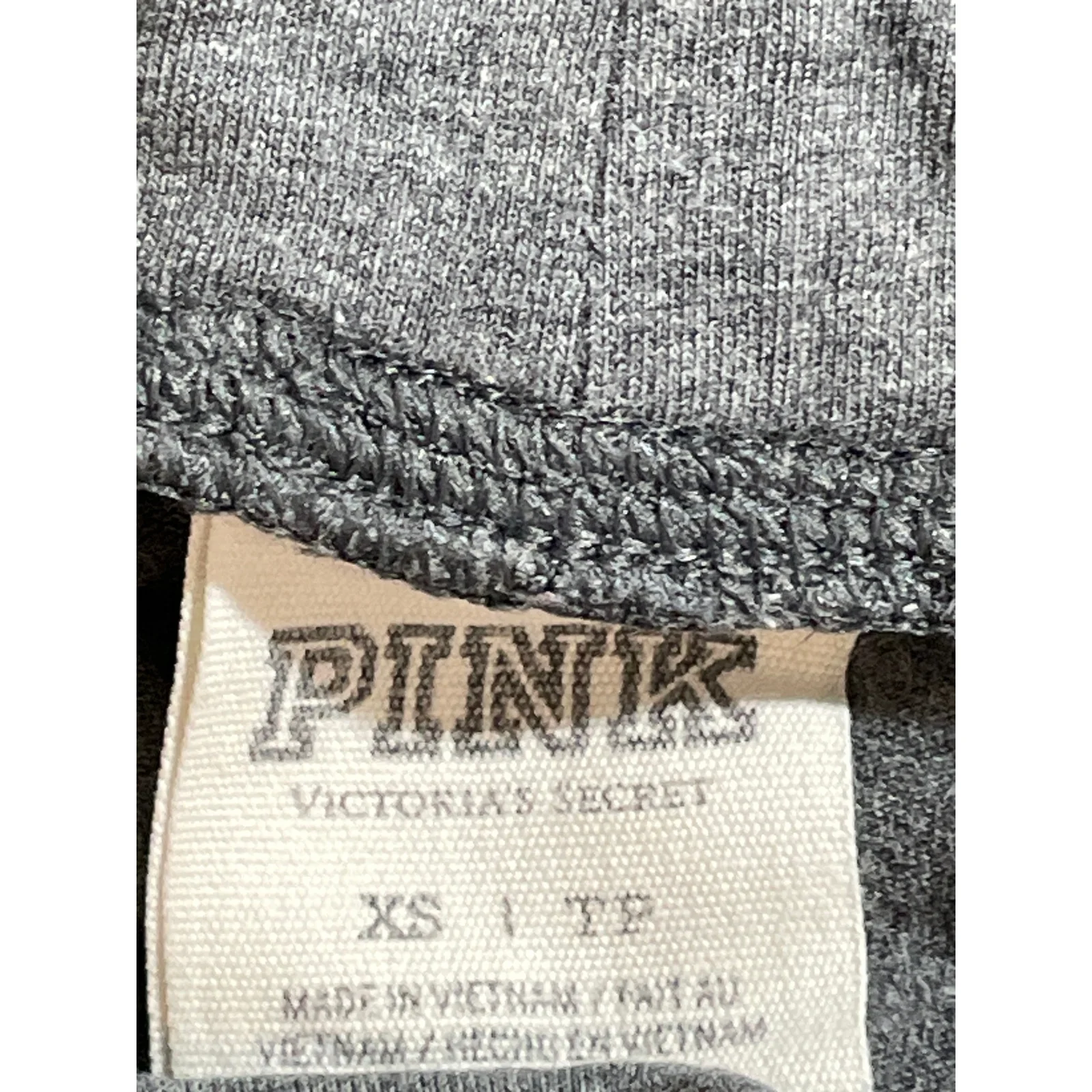 Victoria's Secret Pink Women's Gray Heather Mid Rise Athletic Leggings Pants XS - Image 5