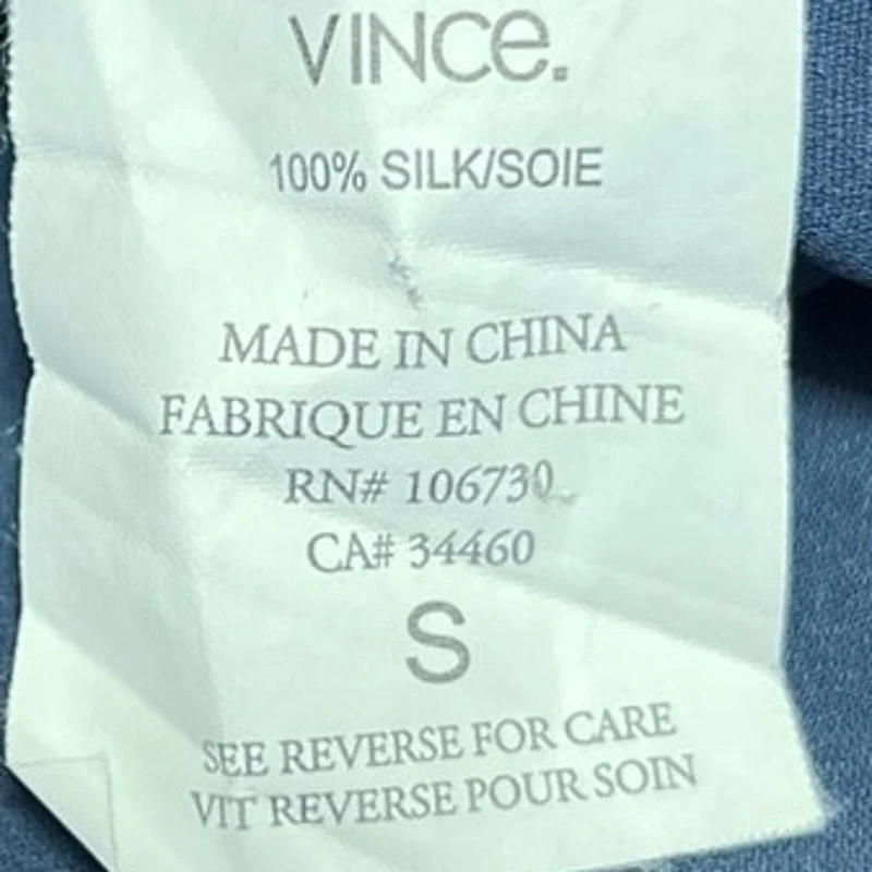 Vince Blue Pockets Soft Lightweight Long Sleeve Button Down Shirt Top Size S - Image 5