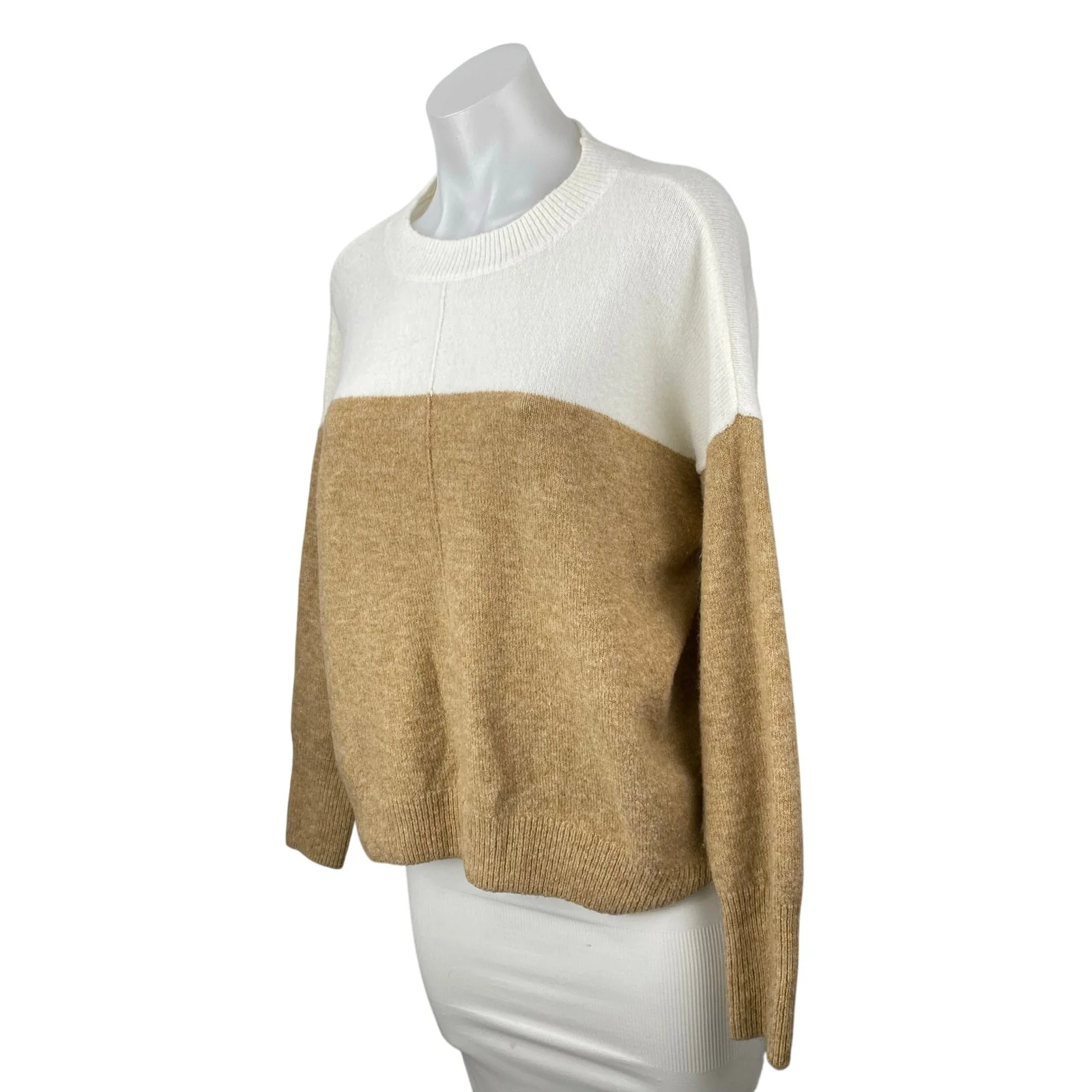 Vince Camuto Women's Color Block Crew Neck Long Sleeve Sweatshirt Sweater Top S - Image 2