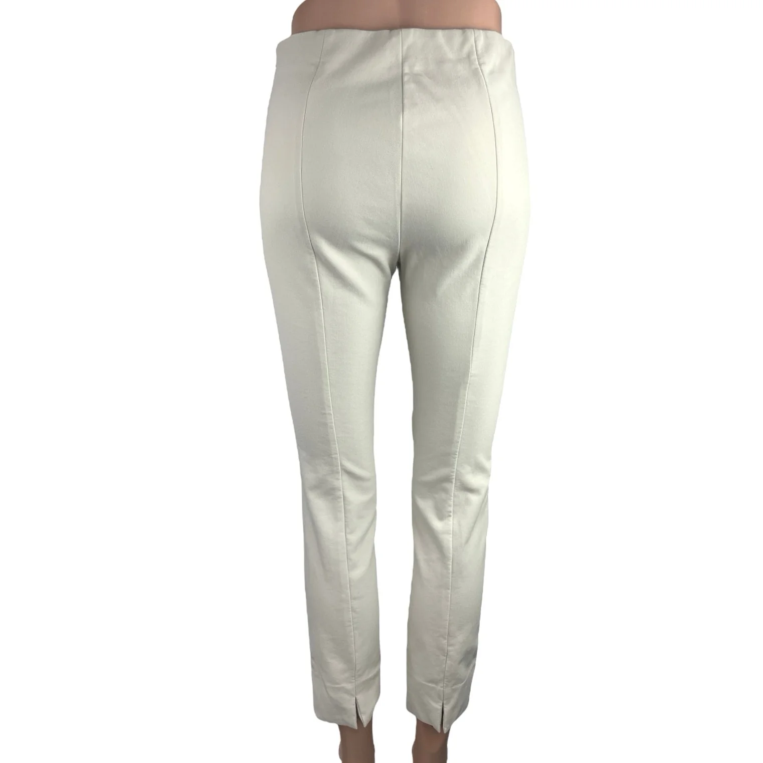 Vince White Mid Rise Stretch Slim Straight Cropped Trouser Casual Pants Size S - Image 3