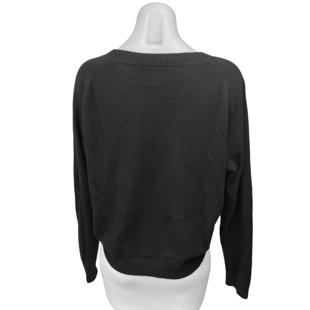 Vince Women's Black Knit Crew Neck Long Sleeve Pullover Stretch Sweater Top S - Image 2