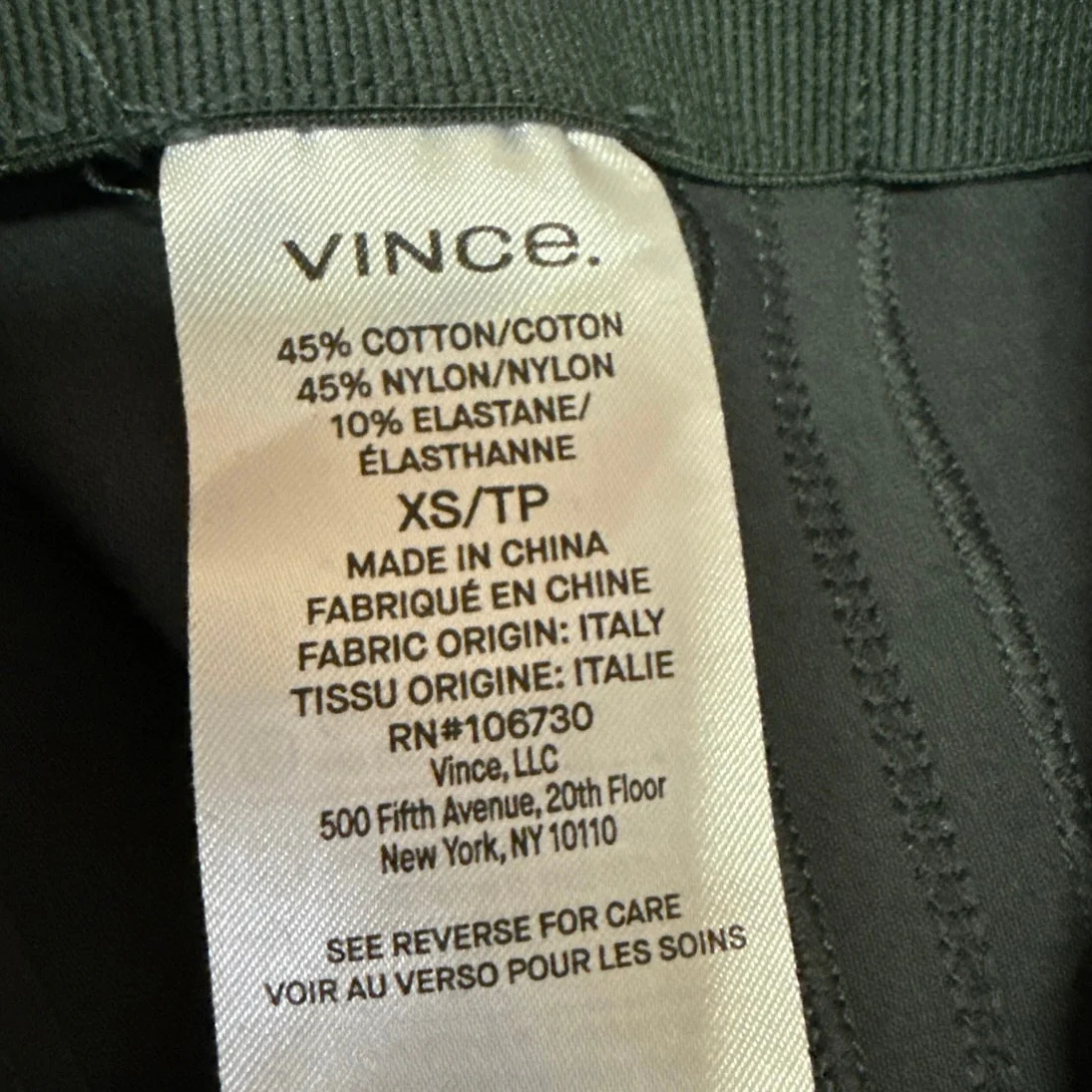 Vince Women's Blue Gray High Waist Pleated Skinny Trousers Leggings Pants Sz XS - Image 5