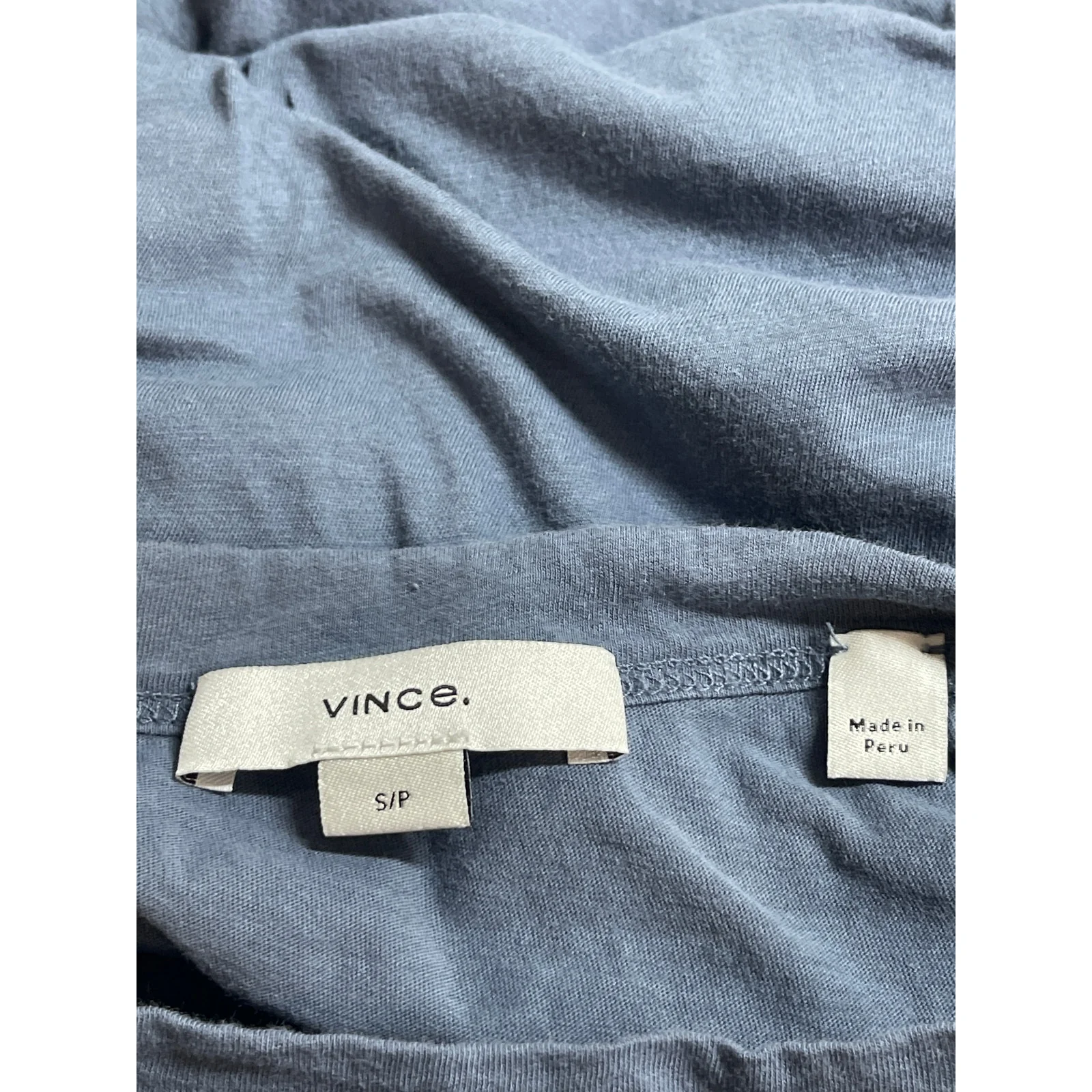 Vince Women's Blue Half Sleeve Crew Neck Basic Pullover T Shirt Tee Top Size S - Image 3