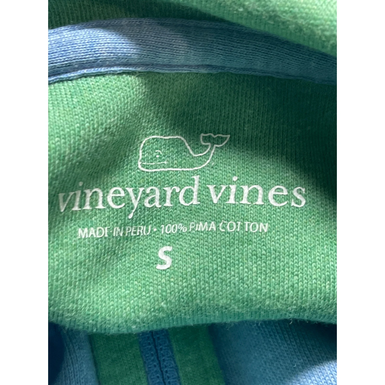 Vineyard Vines Men's Blue Quarter Zip High Neck Long Sleeve Sweater Top Size S - Image 4