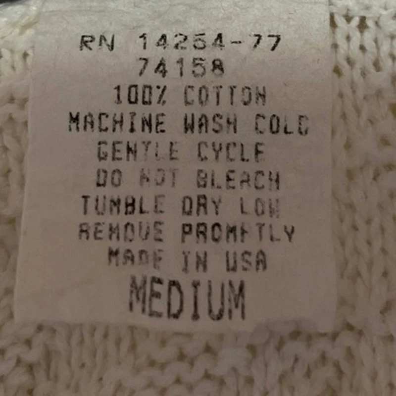 Vintage 70’s Pierre Cardin White Crochet Sleeveless Vest Cardigan Sweater Top M - Image 5