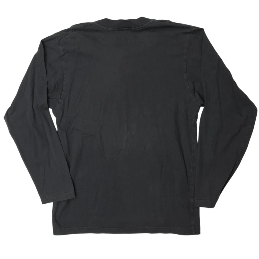 VINTAGE 90’s Marks & Spencer Black Looney Tunes Tasmanian Devil Taz Henley Top S - Image 2