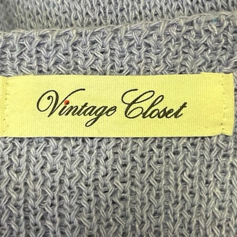 Vintage Closet Purple Sleeveless Button Up Knit Cardigan Sweater Vest Top Sz S/M - Image 4
