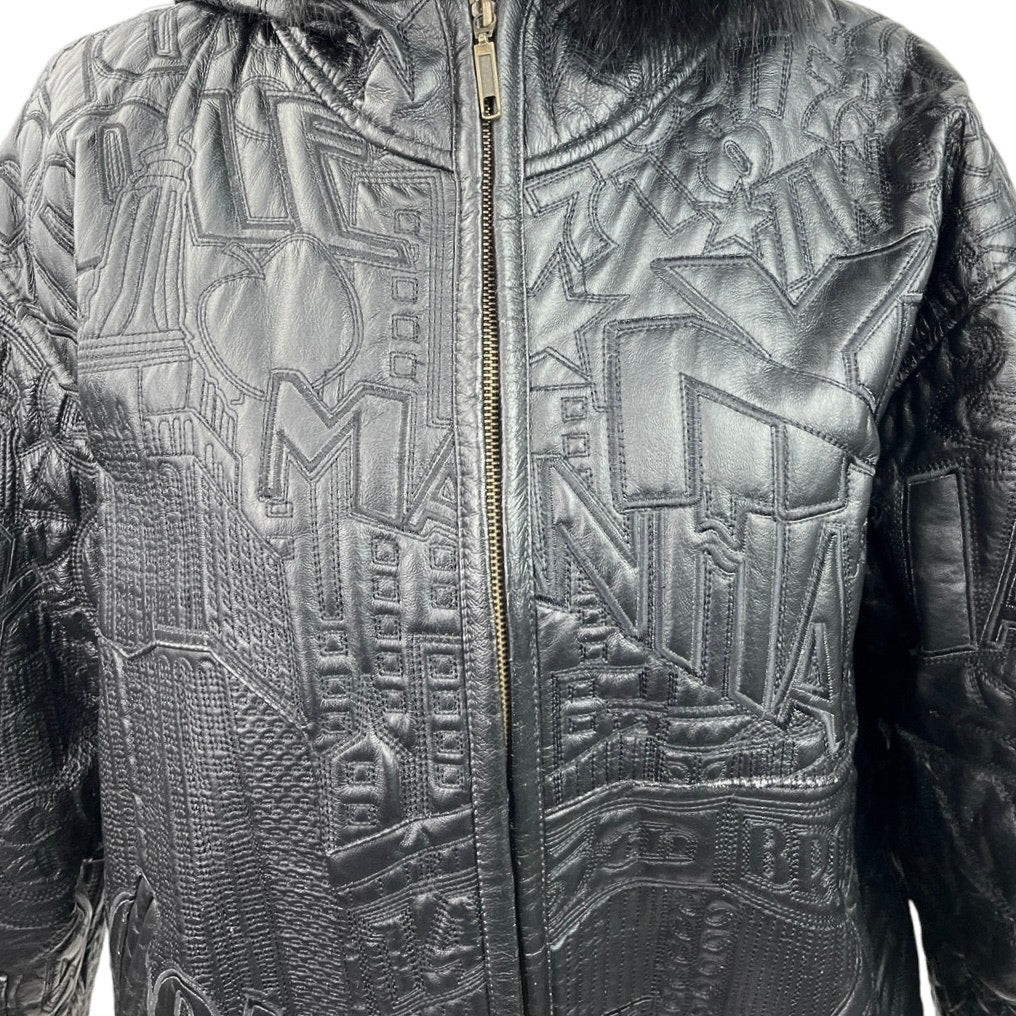 Vintage East Side Outerwear Men’s Black New York City Genuine Leather Jacket 4XL - Image 3