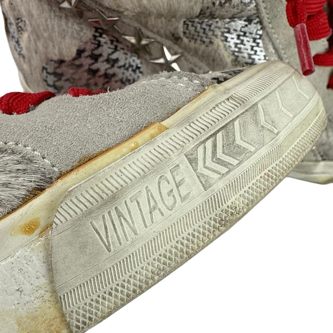Vintage Havana Women's White Red High Top Trainers Athletic Sneakers Shoes Sz 6 - Image 9