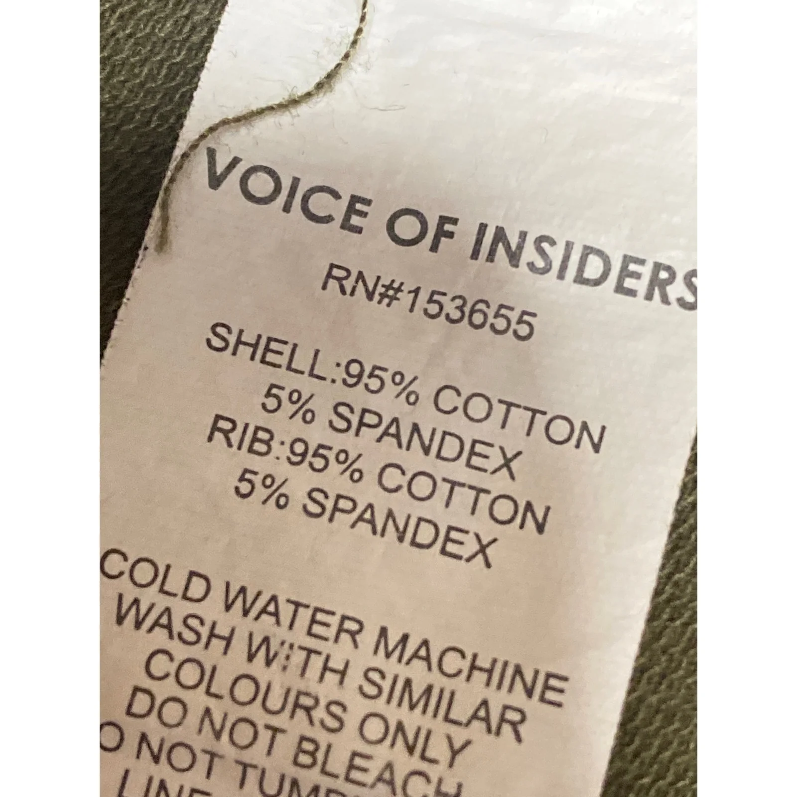Voice of Insiders Army Green Crewneck Short Sleeve Graphic Tee T-shirt Top Sz M - Image 4