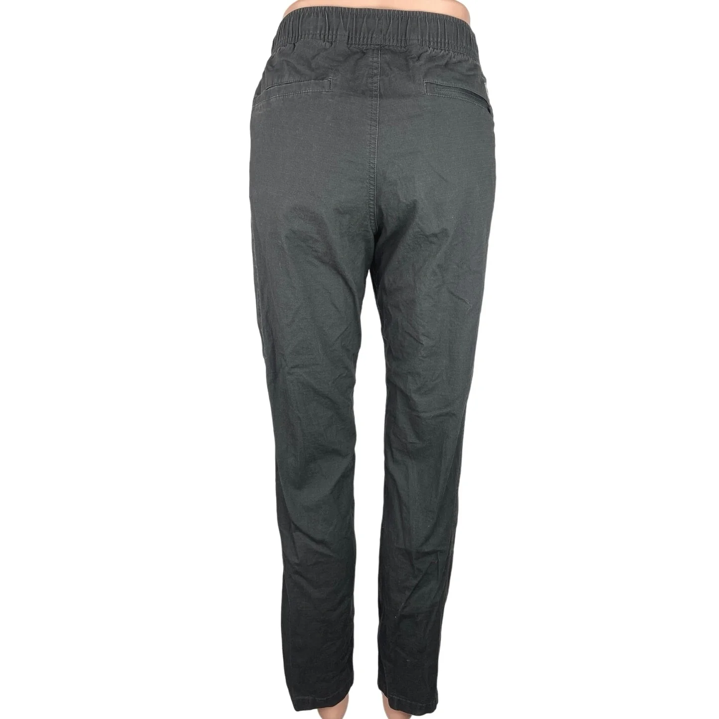 Vuori Grey Cotton Drawstring Elastic Performance Zip Cargo Jogger Pants Size M - Image 3
