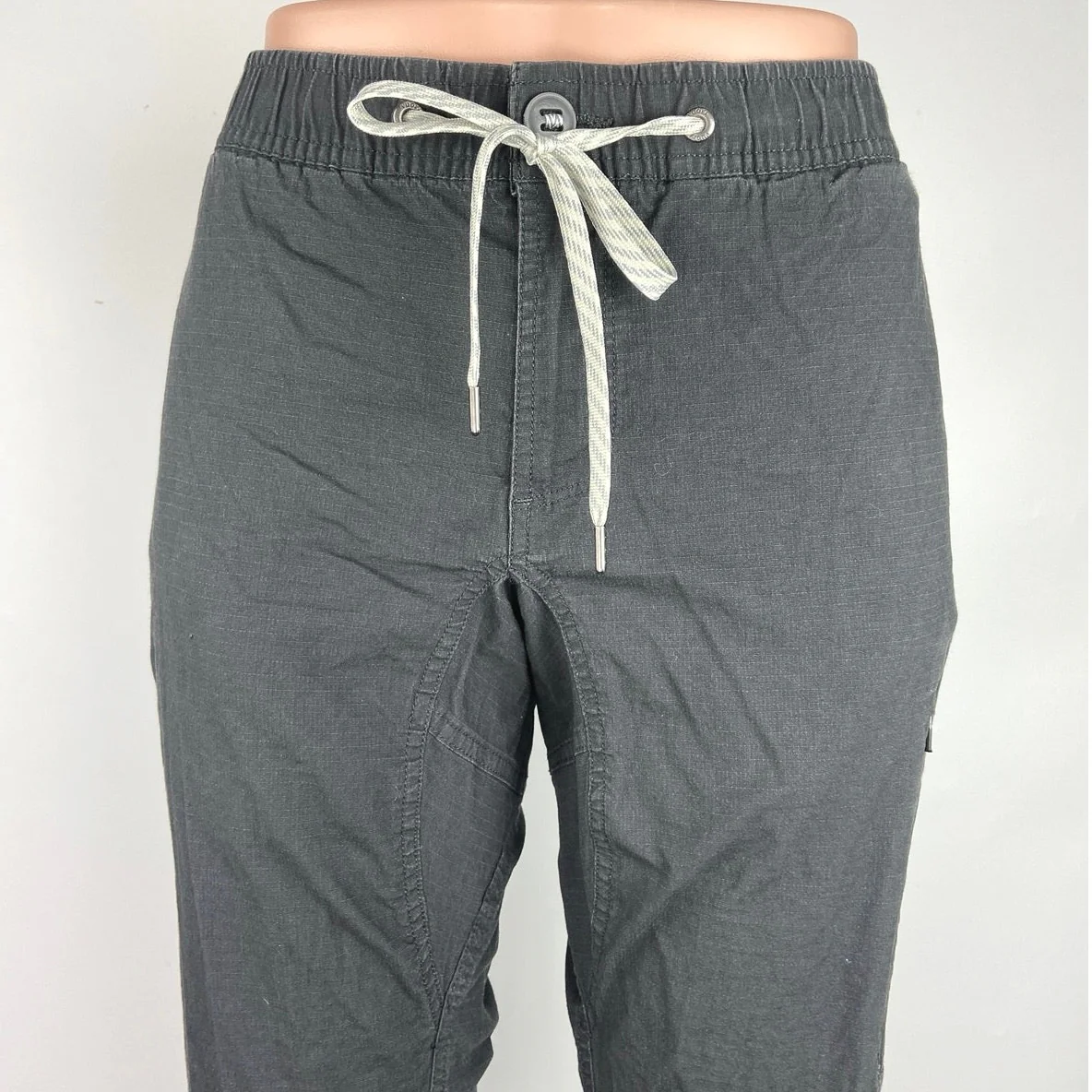 Vuori Grey Cotton Drawstring Elastic Performance Zip Cargo Jogger Pants Size M - Image 4
