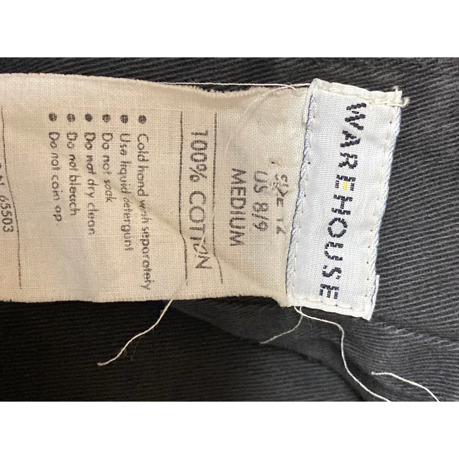 Warehouse Black Floral Embroidery Sleeveless Open Back Denim Fit & Flare Dress M - Image 5