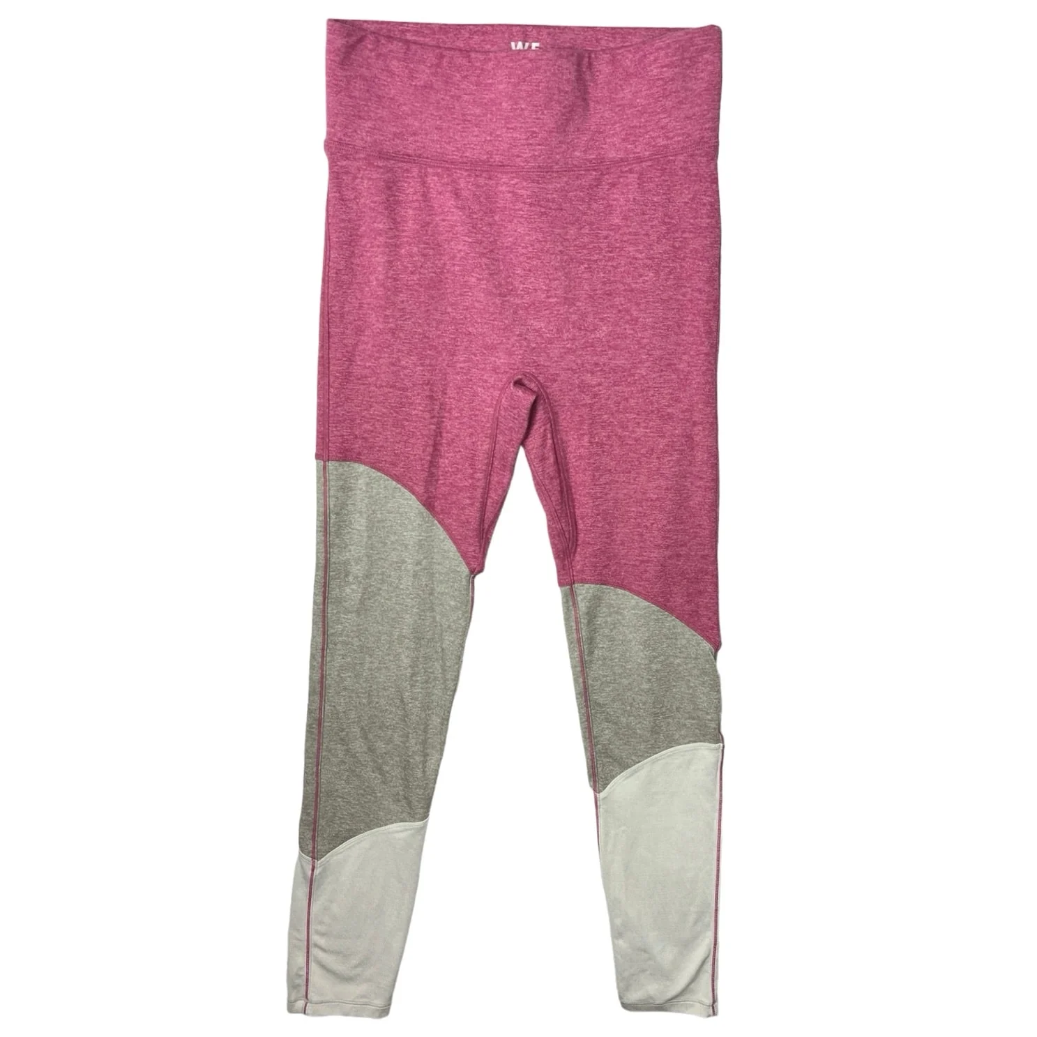 We Me Pink Gray Tri Tone Colorblock Workout Yoga Athletic Two Piece Set Size Sa - Image 5